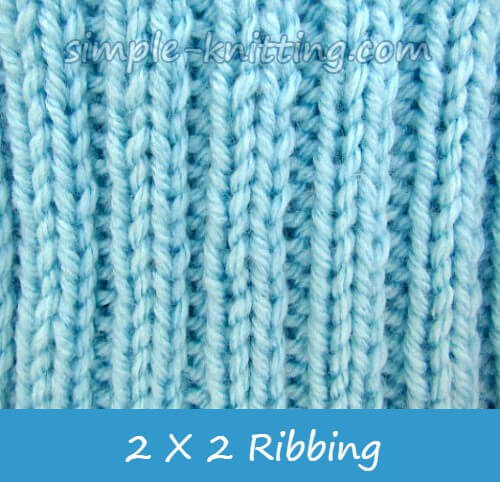 2x2 Rib Stitch Knitting Pattern  Rib stitch knitting, Knitting