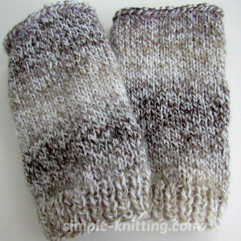 knit hand warmers pattern easy