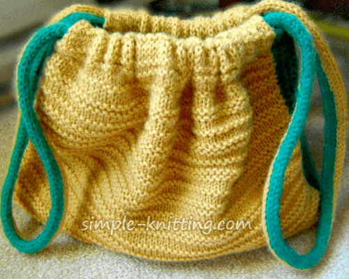 Knitted Bag Beginner Knit Handbag Pattern